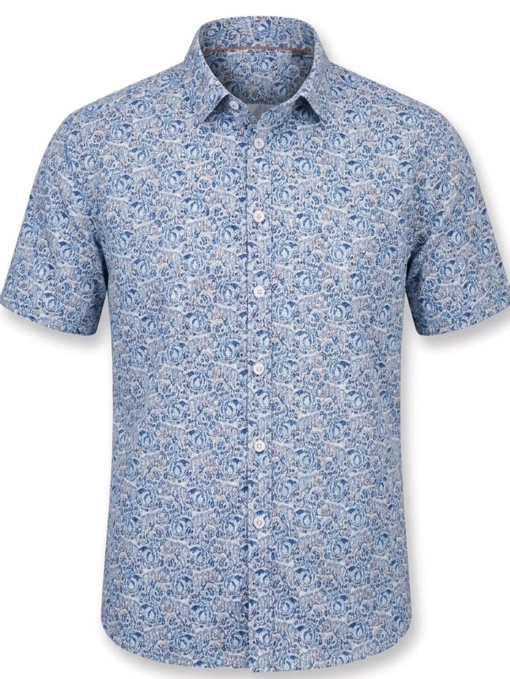 Robert Graham Del Sol Shirt L Abstract Floral UV Protection Stretch Performance